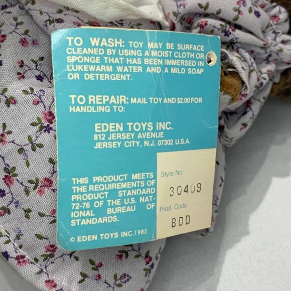 Vintage 80s Eden Plush Hunca Munca With Original Tags Style No 30409 - Picture 9 of 13